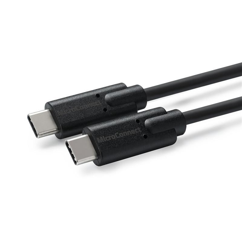 MicroConnect USB-C 3.2 Gen2 cable, black. 2m 10gbps