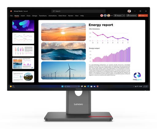 [64B2GAR1EU] Lenovo ThinkVision P24Q-40 - LED-skærm - 24" (23.8" til at se) - 2560 x 1440 QHD @ 120 Hz - IPS - 300 cd/m² - 1500:1 - DisplayHDR 10 - 4 ms - HDMI, DisplayPort - ravnsort