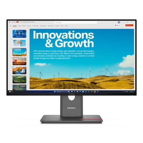 [64B1GAR1EU] Lenovo ThinkVision P24QD-40 - LED-skærm - 24" (23.8" til at se) - 2560 x 1440 QHD @ 120 Hz - IPS - 300 cd/m² - 1500:1 - DisplayHDR 10 - 4 ms - HDMI, DisplayPort, USB-C - formørkelsessort