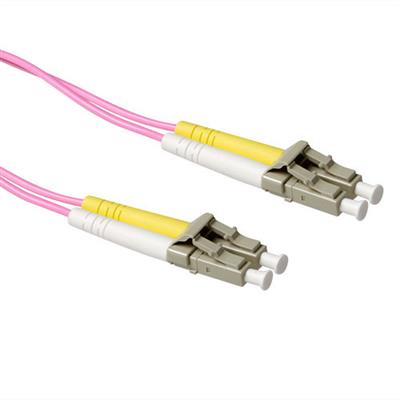 [RL9700] ACT 0,5 meter LSZH Multimode 50/125 OM4 glasvezel patchkabel duplex met LC connectoren